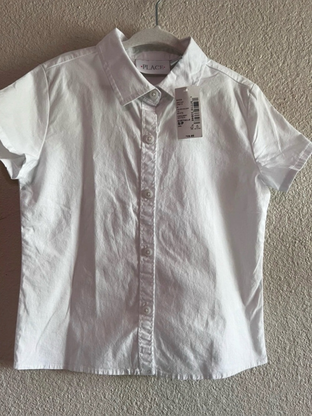 The Children's Place White Short-Sleeve Button-Up Shirt